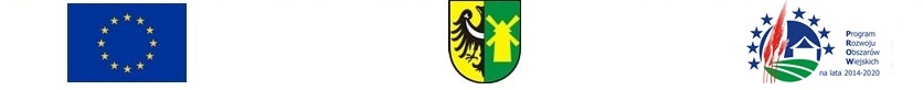 Obraz przedstawia logo Unii Europejskiej, herb gminy Nowa Sól oraz logo PROW